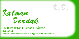 kalman derdak business card