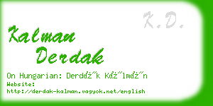 kalman derdak business card